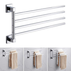 Stainless Steel Rotating Towel Holder 2 4 Layer Swing Arms Towel Rail