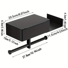 Toilet Roll Holder Shelf Wipes Dispenser Storage Box