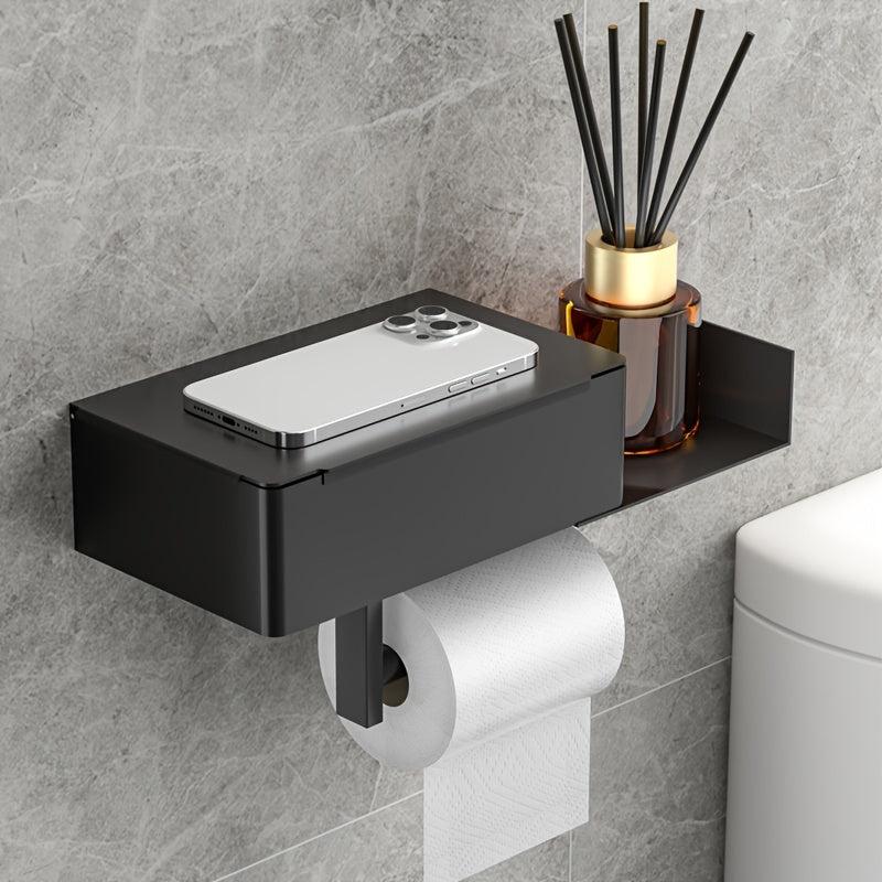 Toilet Roll Holder Shelf Wipes Dispenser Storage Box