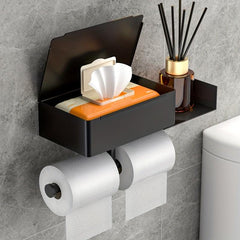 Toilet Roll Holder Shelf Wipes Dispenser Storage Box