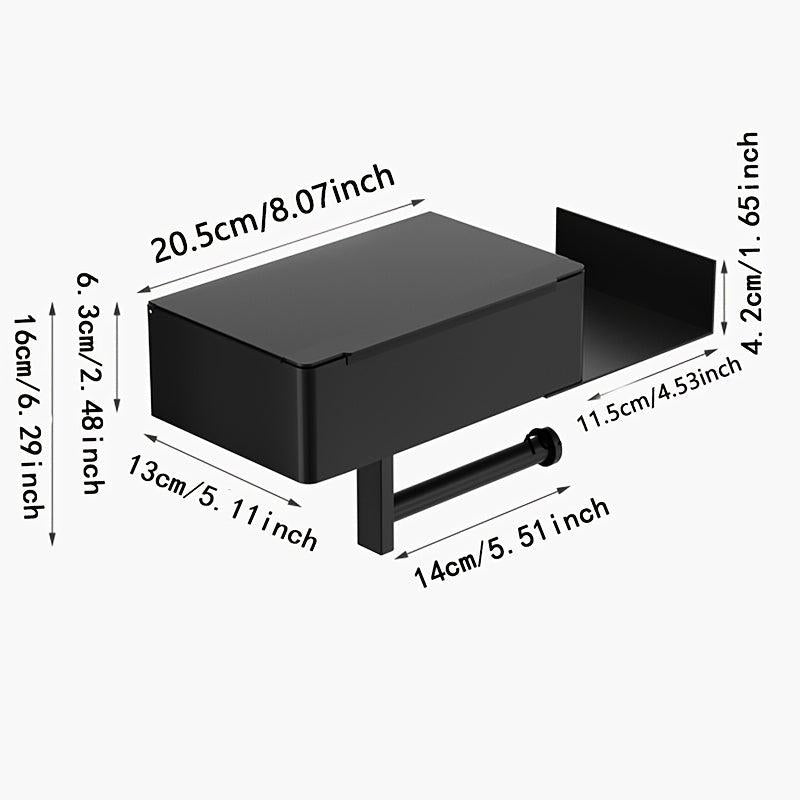 Toilet Roll Holder Shelf Wipes Dispenser Storage Box