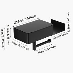Toilet Roll Holder Shelf Wipes Dispenser Storage Box
