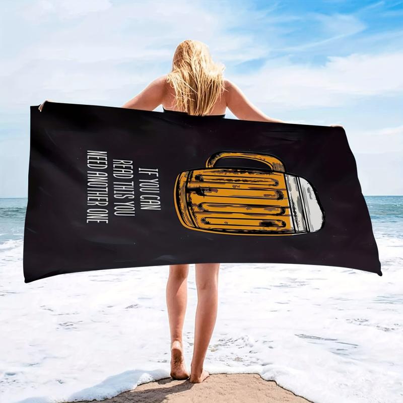 XL Microfiber Beach Towel Beer Glass Pattern 59x29