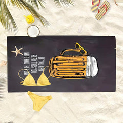 XL Microfiber Beach Towel Beer Glass Pattern 59x29