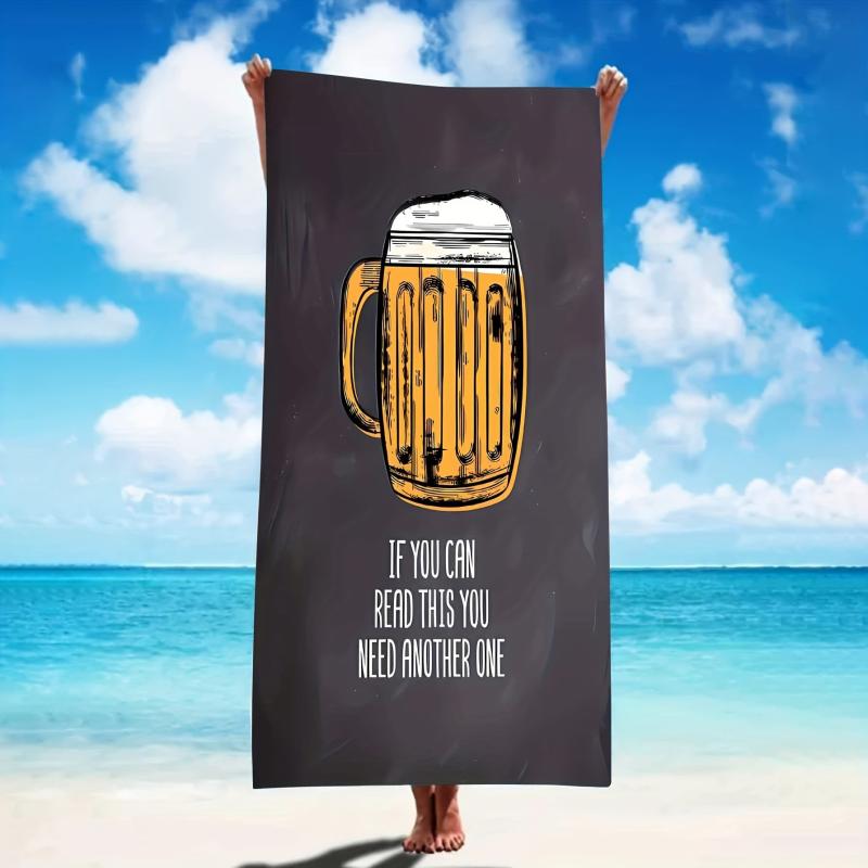 XL Microfiber Beach Towel Beer Glass Pattern 59x29