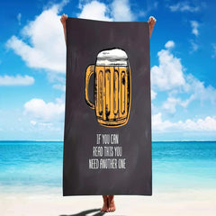 XL Microfiber Beach Towel Beer Glass Pattern 59x29