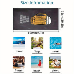 XL Microfiber Beach Towel Beer Glass Pattern 59x29