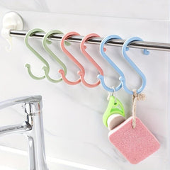 6pcs Plastic S-shaped Hook for Home Kitchen Bathroom Bedroom