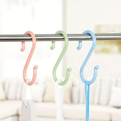 6pcs Plastic S-shaped Hook for Home Kitchen Bathroom Bedroom