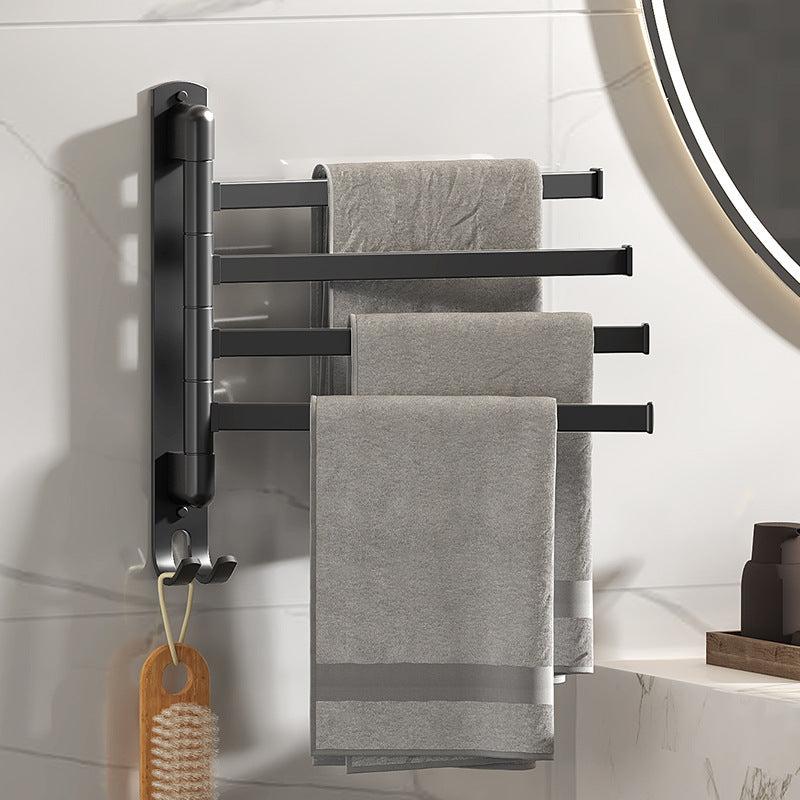 Swivel Towel Rack Wall Mounted Towel Bar with Multiple Hanging Options