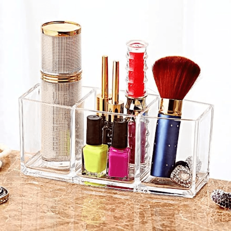 Clear Makeup Brush Holder Organizer Acrylic Cosmetics Brushes Storage