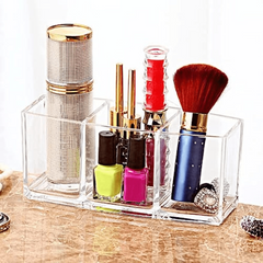 Clear Makeup Brush Holder Organizer Acrylic Cosmetics Brushes Storage