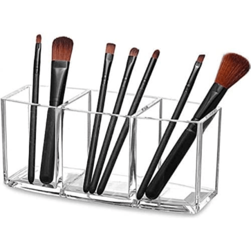 Clear Makeup Brush Holder Organizer Acrylic Cosmetics Brushes Storage