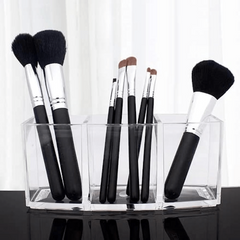 Clear Makeup Brush Holder Organizer Acrylic Cosmetics Brushes Storage