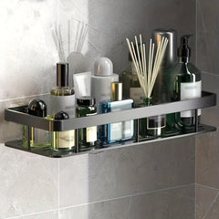 Shower Caddy Wall Mounted Adhesive Storage Rack Bathroom Kitchen