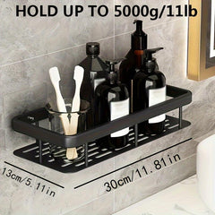 Shower Caddy Wall Mounted Adhesive Storage Rack Bathroom Kitchen