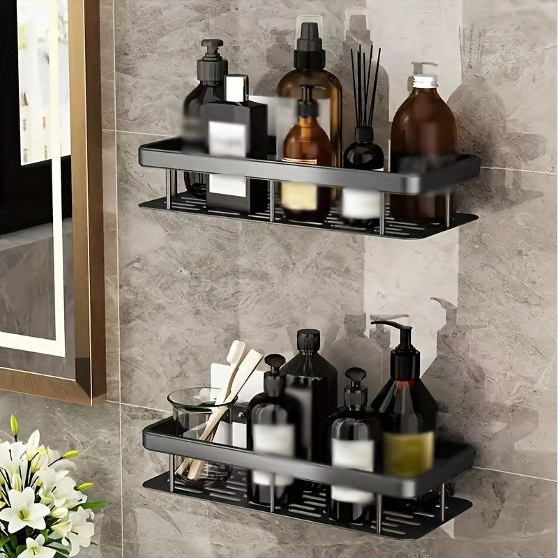 Shower Caddy Wall Mounted Adhesive Storage Rack Bathroom Kitchen