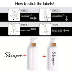 Large Capacity Shower Gel and Shampoo Dispenser Set - 500ml