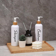 Large Capacity Shower Gel and Shampoo Dispenser Set - 500ml