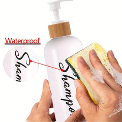 Large Capacity Shower Gel and Shampoo Dispenser Set - 500ml