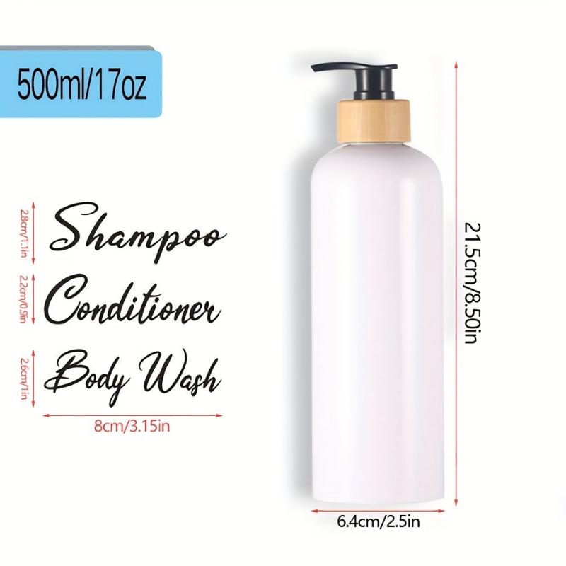 Large Capacity Shower Gel and Shampoo Dispenser Set - 500ml