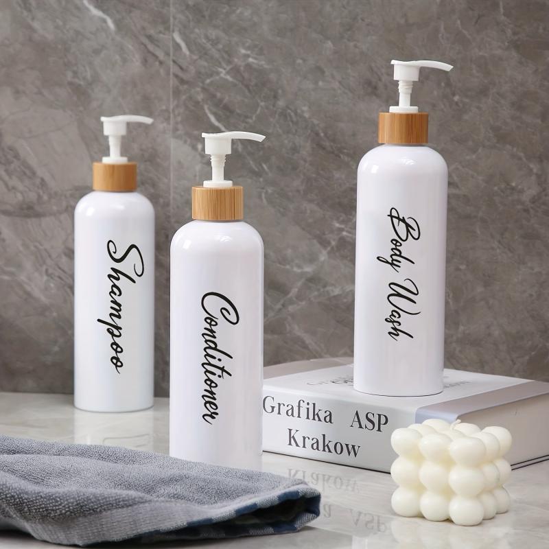 Large Capacity Shower Gel and Shampoo Dispenser Set - 500ml