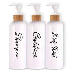 Large Capacity Shower Gel and Shampoo Dispenser Set - 500ml