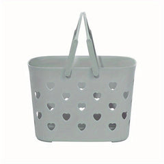 Portable Plastic Shower Caddy Basket Bath Storage Organizer Bin