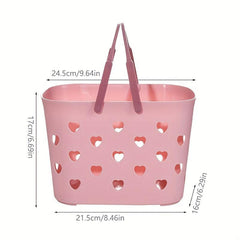 Portable Plastic Shower Caddy Basket Bath Storage Organizer Bin