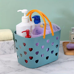 Portable Plastic Shower Caddy Basket Bath Storage Organizer Bin