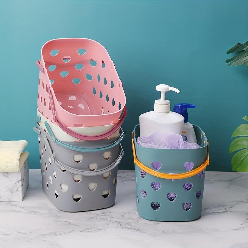 Portable Plastic Shower Caddy Basket Bath Storage Organizer Bin