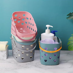 Portable Plastic Shower Caddy Basket Bath Storage Organizer Bin