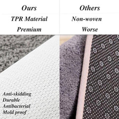 Soft Bath Rug Non Slip Floor Mat Extra Comfortable Absorbent Microfiber Pad
