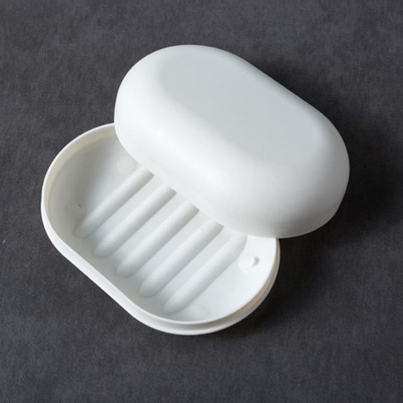 Oval Plastic Soap Box With Lid - Soap Dish Saver Waterproof Travel Case