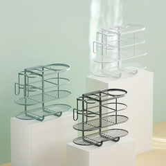 Curling Iron Hair Dryer Rack Wall Mounted Bathroom Organizer