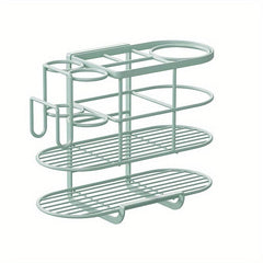 Curling Iron Hair Dryer Rack Wall Mounted Bathroom Organizer