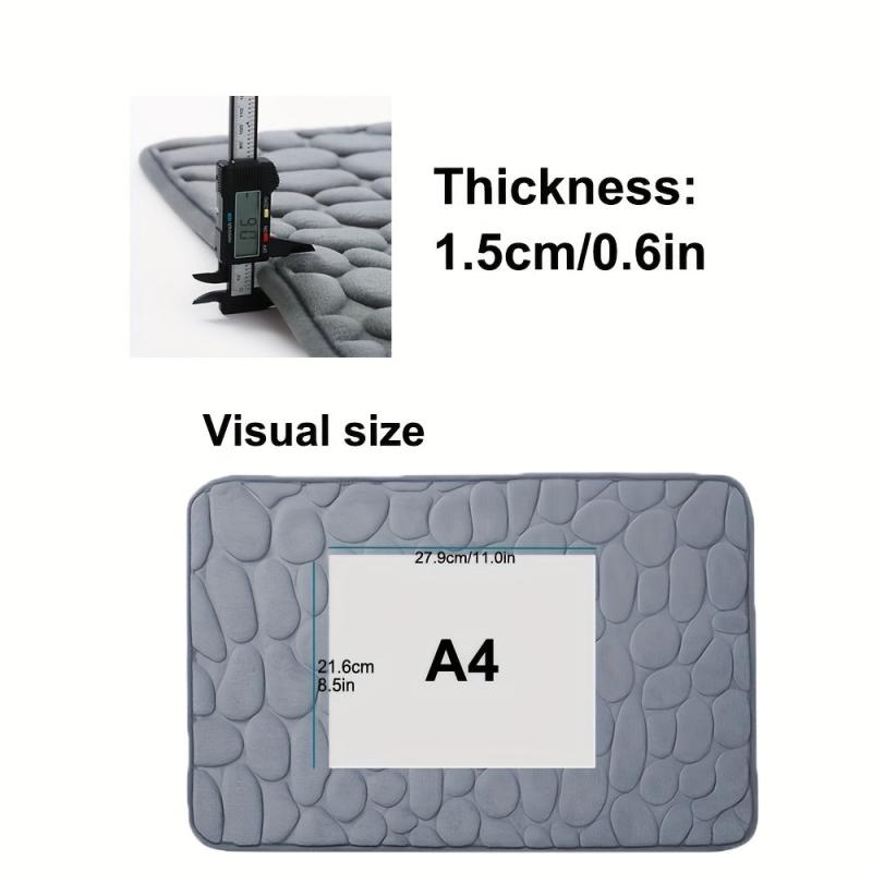 Memory Foam Bath Mat Non Slip Water Absorbent Bathroom Rugs