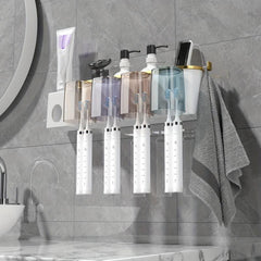 Toothbrush Holder & Gargle Cup Set Wall Mounted Bathroom Storage
