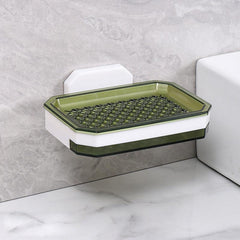 Wall Mounted Soap Dish with Drainage for Bathroom and Kitchen