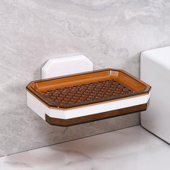 Wall Mounted Soap Dish with Drainage for Bathroom and Kitchen