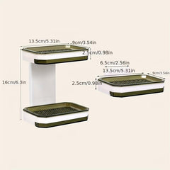 Wall Mounted Soap Dish with Drainage for Bathroom and Kitchen