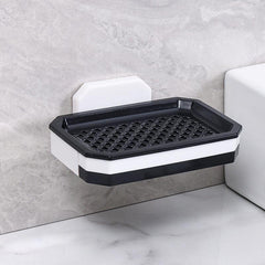 Wall Mounted Soap Dish with Drainage for Bathroom and Kitchen