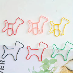 10pcs Dog Paper Clips Fun Adorable Bookmarks Office School Supplies