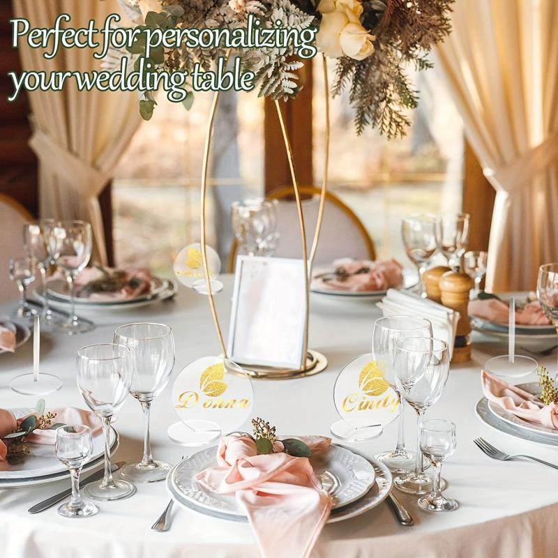 10pcs DIY Acrylic Seat Cards for Weddings Blank Table Plates