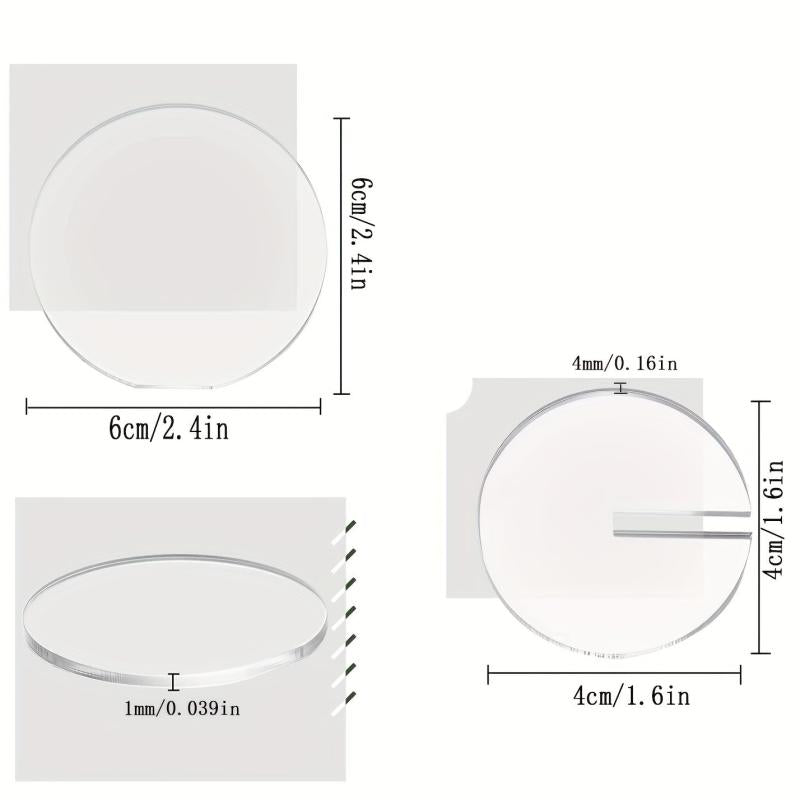 10pcs DIY Acrylic Seat Cards for Weddings Blank Table Plates