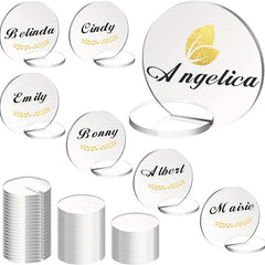10pcs DIY Acrylic Seat Cards for Weddings Blank Table Plates