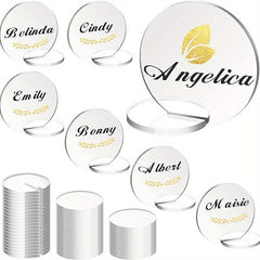 10pcs DIY Acrylic Seat Cards for Weddings Blank Table Plates