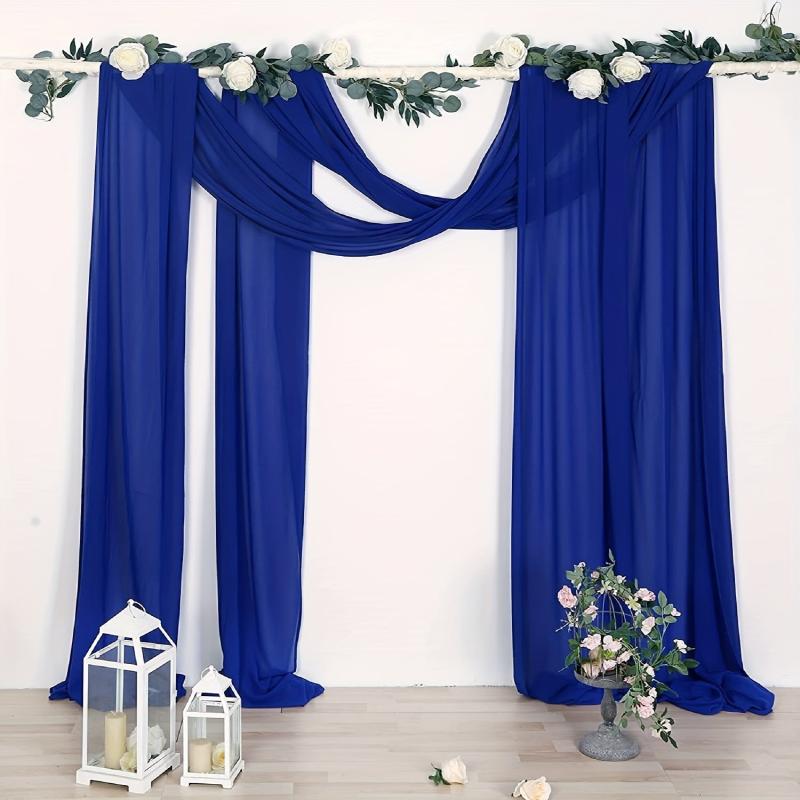 18ft Royal Chiffon Wedding Arch Drapes Sheer Fabric for Ceremony