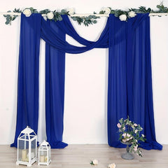 18ft Royal Chiffon Wedding Arch Drapes Sheer Fabric for Ceremony