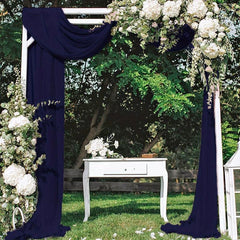 18ft Royal Chiffon Wedding Arch Drapes Sheer Fabric for Ceremony